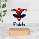 Lámparas 3D personalizadas con base de madera