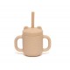 Taza Silicona con Asas y Pajita Honey