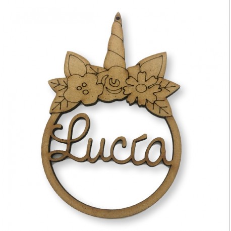 Bola de Navidad Plexy o metacrilato ROJO 6.5 cm con nombre personalizado - Modelo Lazo y Reno