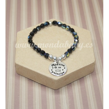 PULSERA PERSONALIZADA CON CRISTAL AZUL
