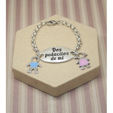 Pulsera ovalada nenes de colores