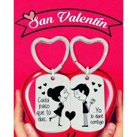 PACK 2 LLAVEROS CUERO - SI VOLVIERA A NACER