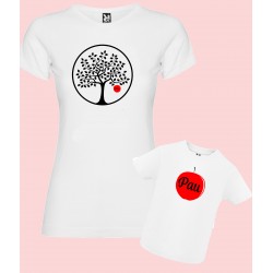 Camiseta hij@ árbol/manzana