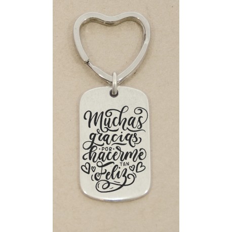 Llavero gracias por hacerme feliz