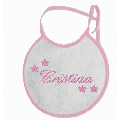 Babero de rizo con nombre