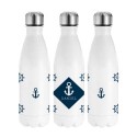 Botella termo navy white