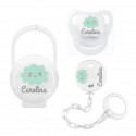 PACK CHUPETE, CAJA Y CADENA NUBE MENTA