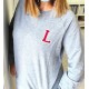 SUDADERA CON INICIAL BORDADA
